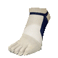 Made By Washi Five-Toe Arch Support Socks (no-show)