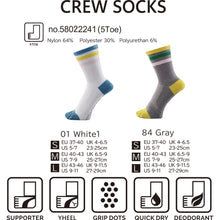 将图片加载到图库查看器，D-myth Premium Support Socks 5Toe Crew Line
