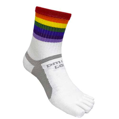 Five-Toe Arch Support Socks Rainbow Pattern (Middle Length) [Type 1]