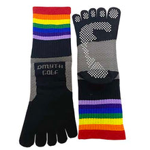 将图片加载到图库查看器，Five-Toe Arch Support Socks Rainbow Pattern (Middle Length) [Type 1]
