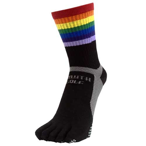 Five-Toe Arch Support Socks Rainbow Pattern (Middle Length) [Type 1]