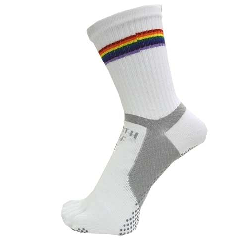 Five-Toe Arch Support Socks Rainbow Pattern (Middle Length) [Type 2]