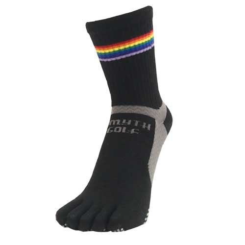 Five-Toe Arch Support Socks Rainbow Pattern (Middle Length) [Type 2]